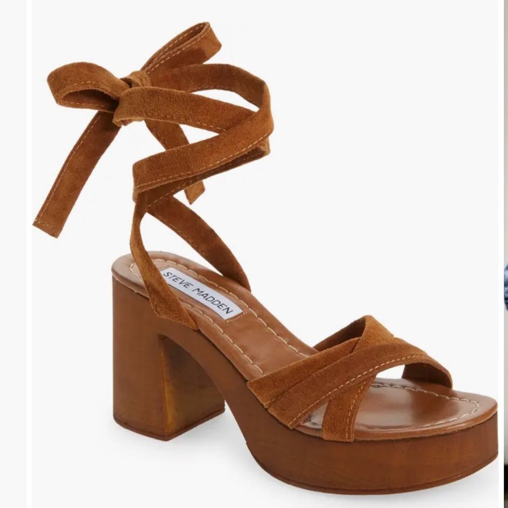 Steve Madden Brown Wrap Sandals